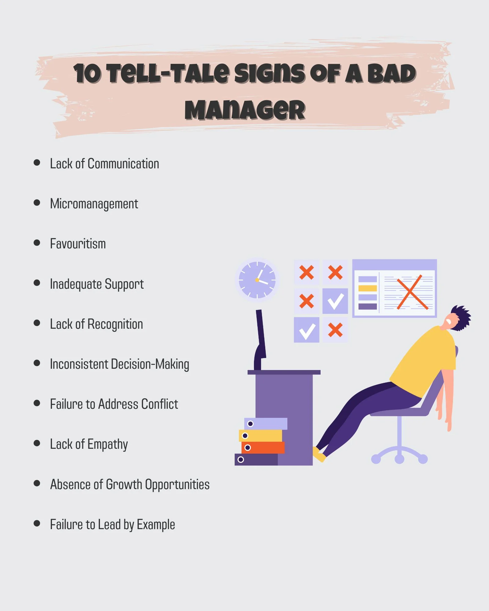 10 Tell-Tale Signs of a Bad Manager