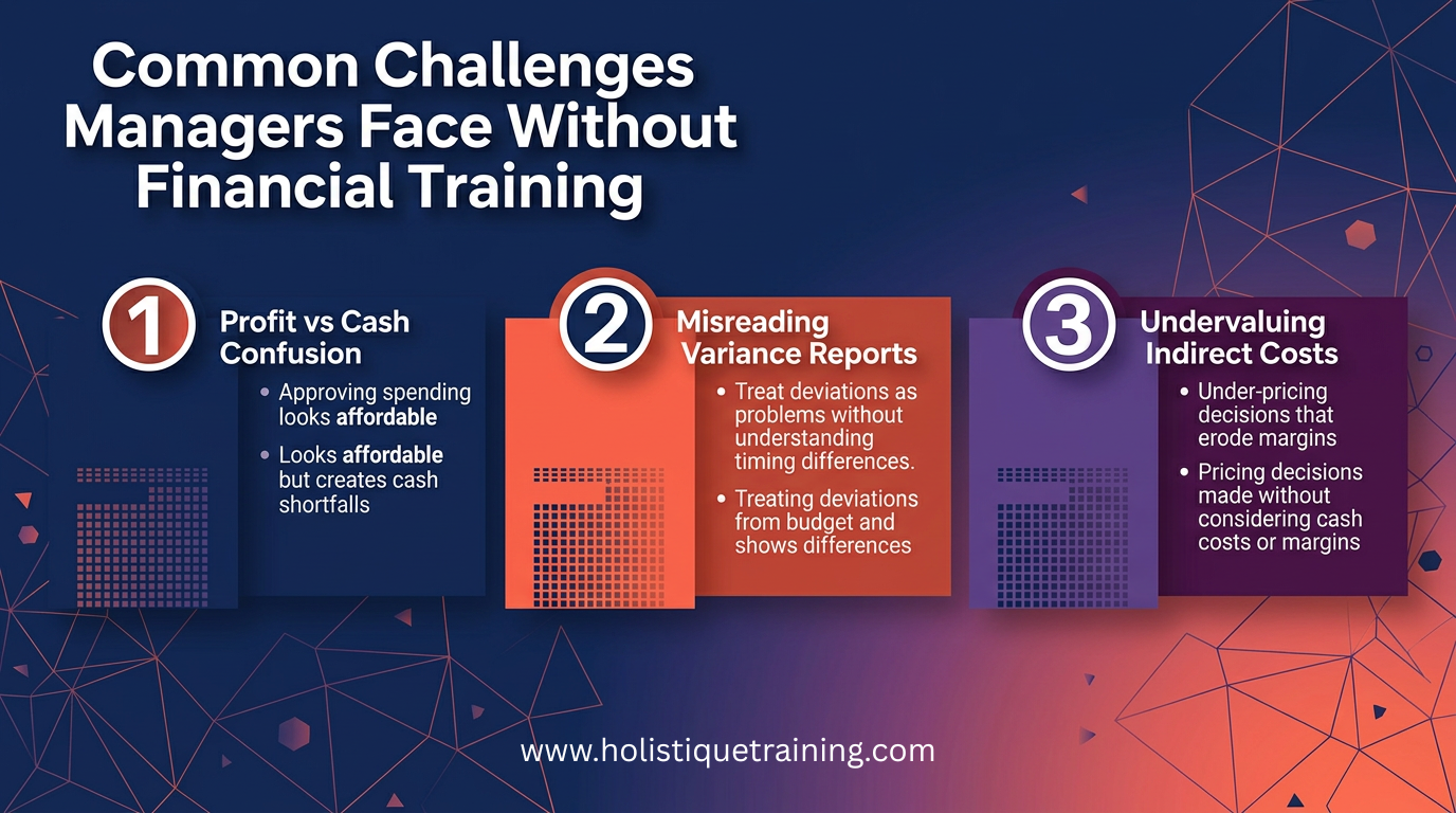 Challenges without financial training