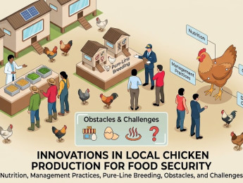 Innovations in Local Chicken Production for Food Security: Nutrition, Management Practices, Pure-Line Breeding, Obstacles, and Challenges
