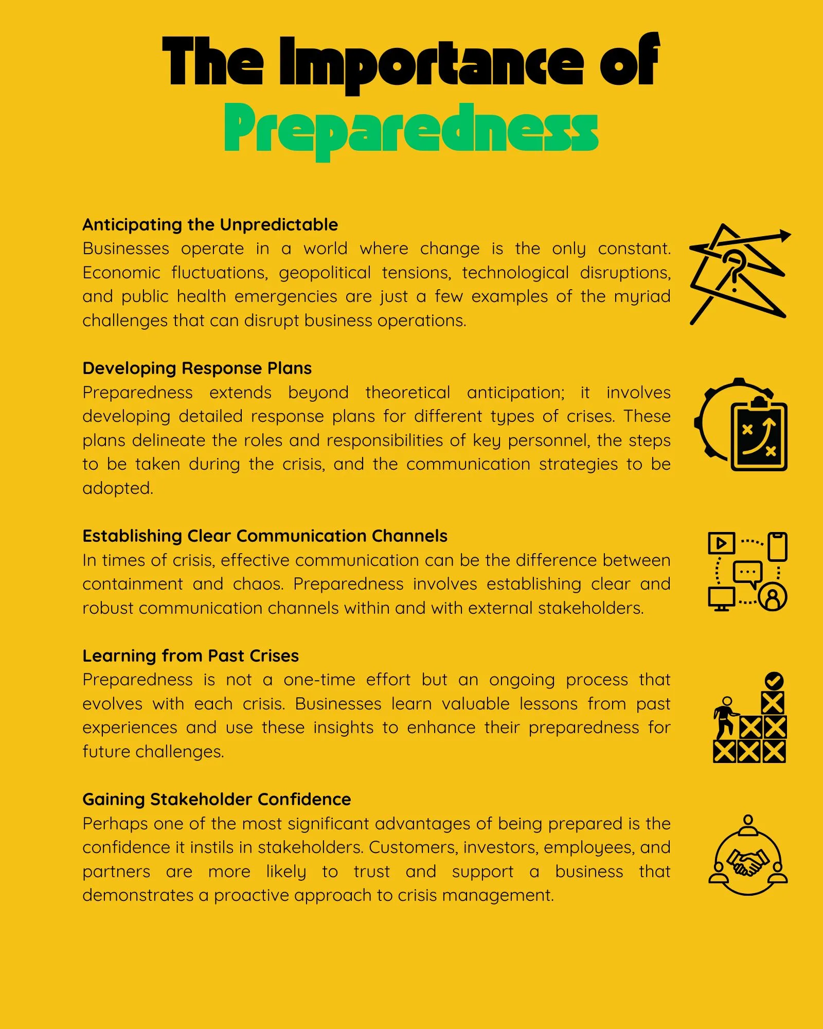 The importance of preparedness 