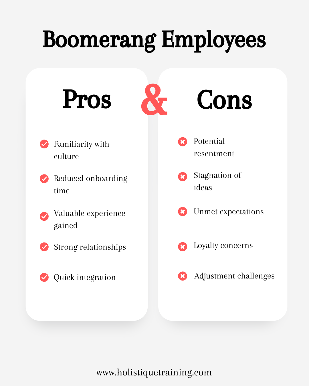 Boomerang employees: Pros & Cons