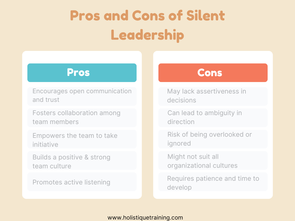 Pros & Cons of silent leadership