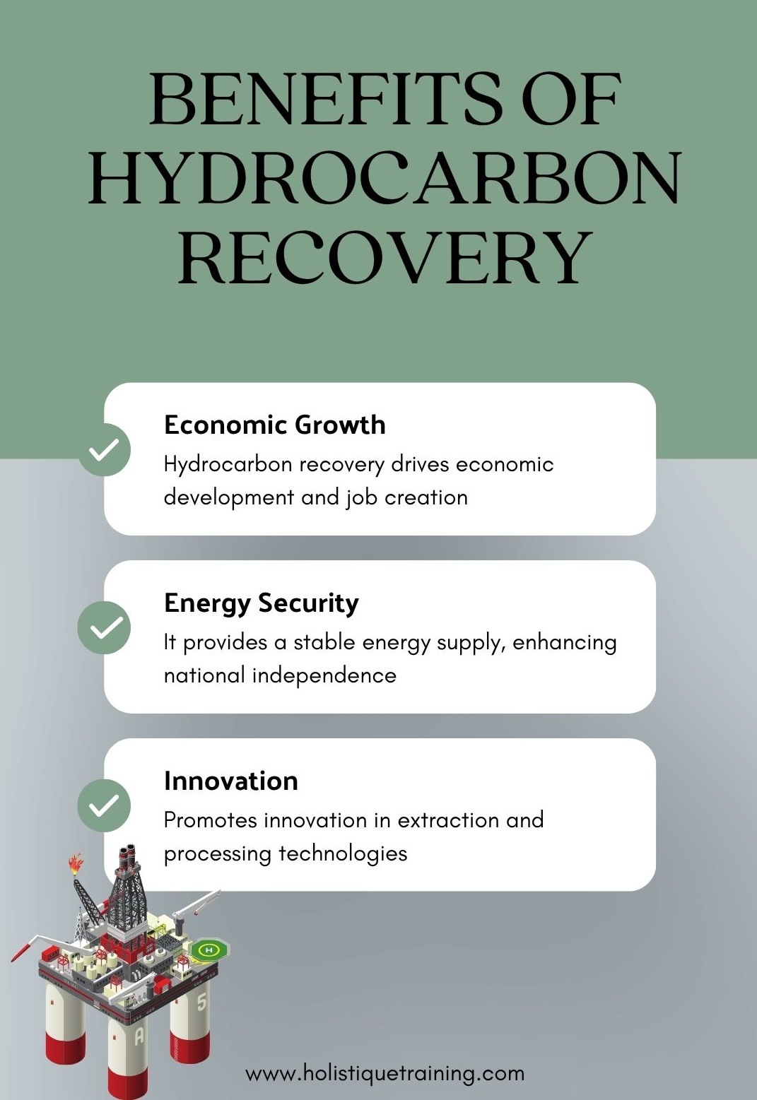 Benefits of hydrocarbon recovery
