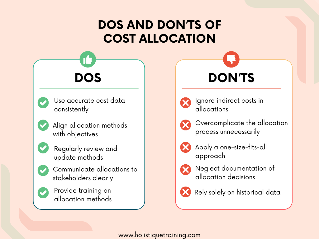 Dos & Don'ts of cost allocation