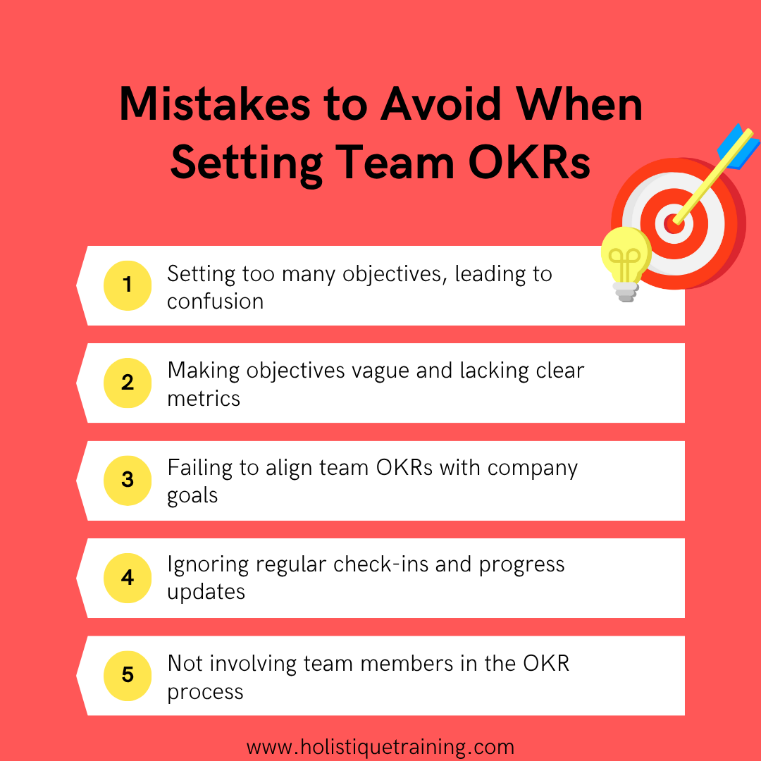 mistakes to avoid when setting team OKRs
